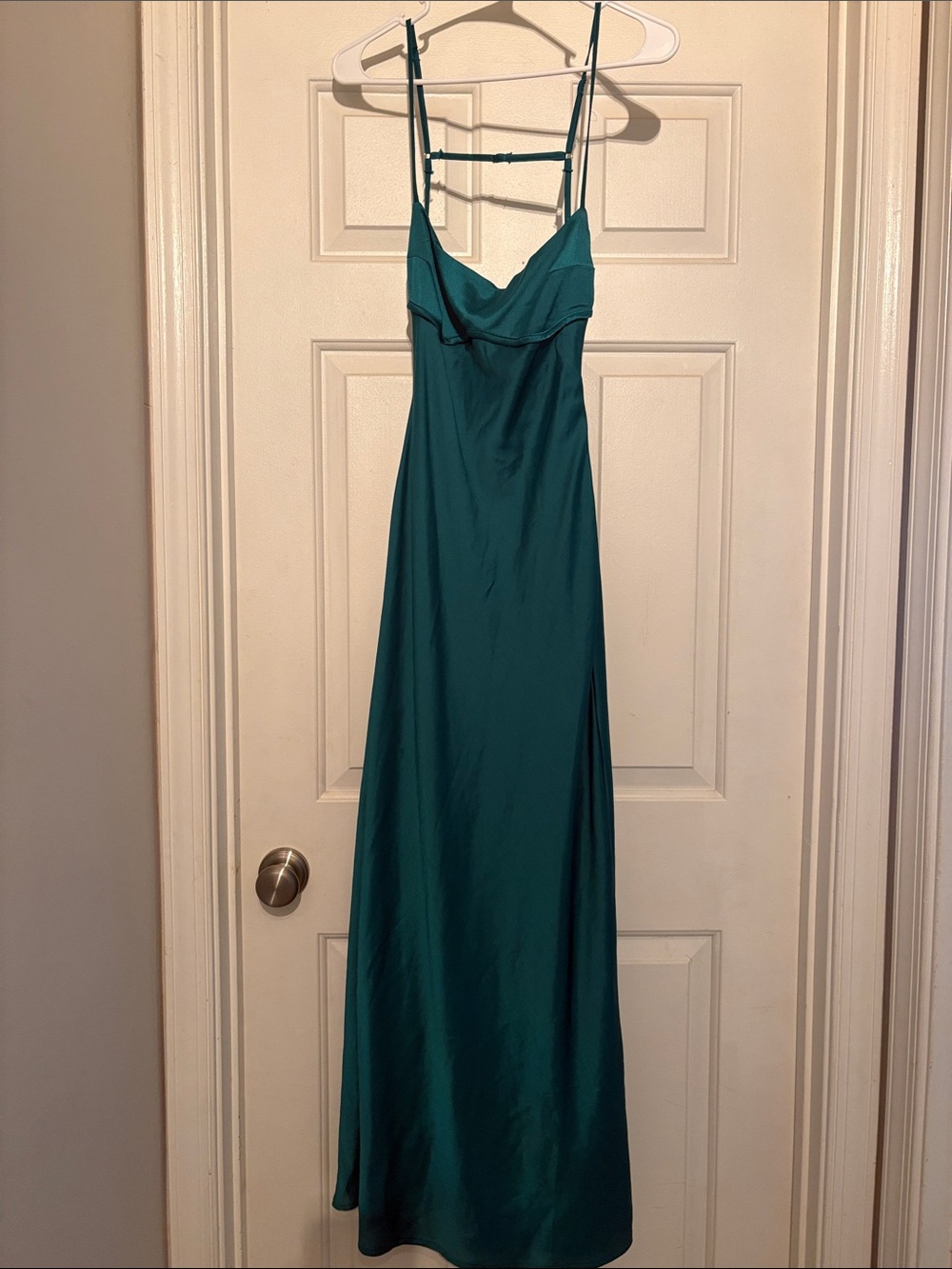 Spaghetti-Strap Teal Maxi Dress for Women